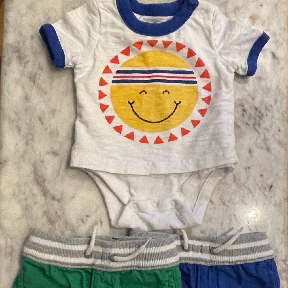 Baby Gap Tshirt and 2 shirts- size 0-3 months